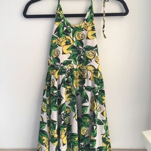 American apparel lemon halter dress